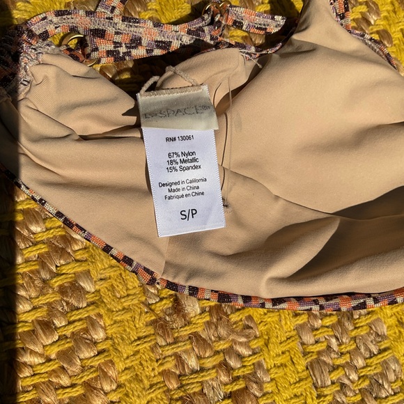 L*Space Ringo Shimmer Fabric Bikini Top size small - Picture 5 of 7